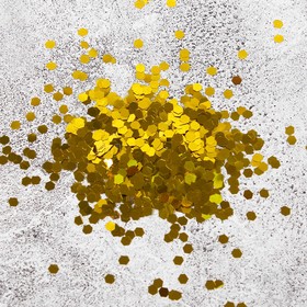 Наполнитель для шара "Конфетти шестиугольник", 4 мм, цвет золотой, 100 г