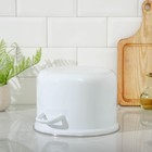 Кастрюля эмалированная, 6 л, d=24 см, без деколи, цилиндрическая, индукция, белая - Фото 3