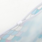 Косметичка для купальника, отдел на зип-локе, цвет белый / голубой - Фото 5