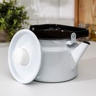 Чайник, 2 л, эмалированная сталь, белый - Фото 2