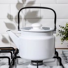 Чайник, 2 л, эмалированная сталь, белый - Фото 5