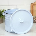 Ведро цилиндрическое эмалированное, 9 л, с крышкой, цвет МИКС - Фото 3