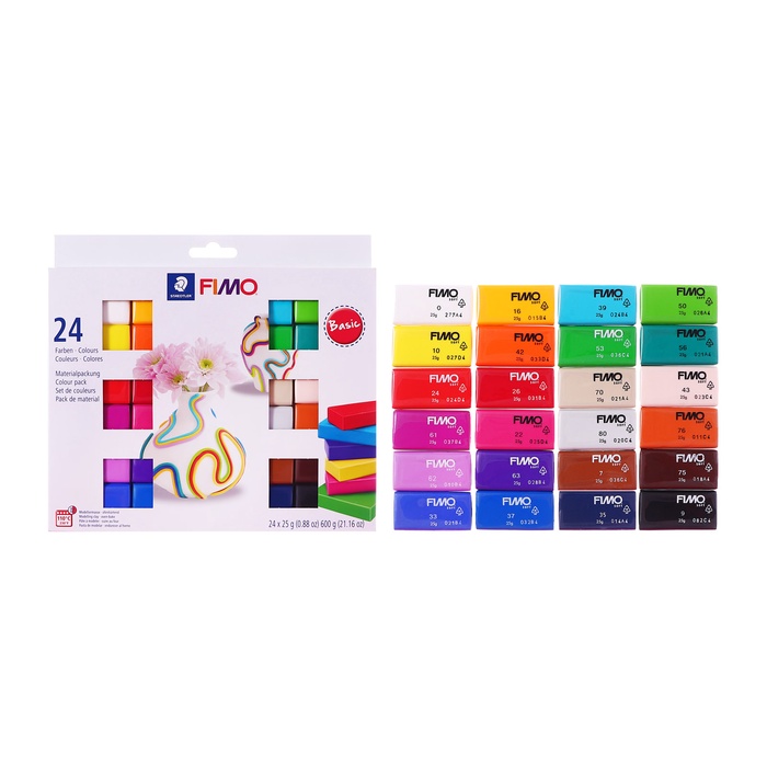 Набор пластика - полимерная глина, Soft, 24 цвета по 25 г - Фото 1