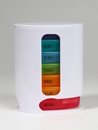 Таблетница - органайзер «Неделька», английские буквы, 12×6×5.9 см, 7 контейнеров по 4 секции, разноцветная - Фото 4