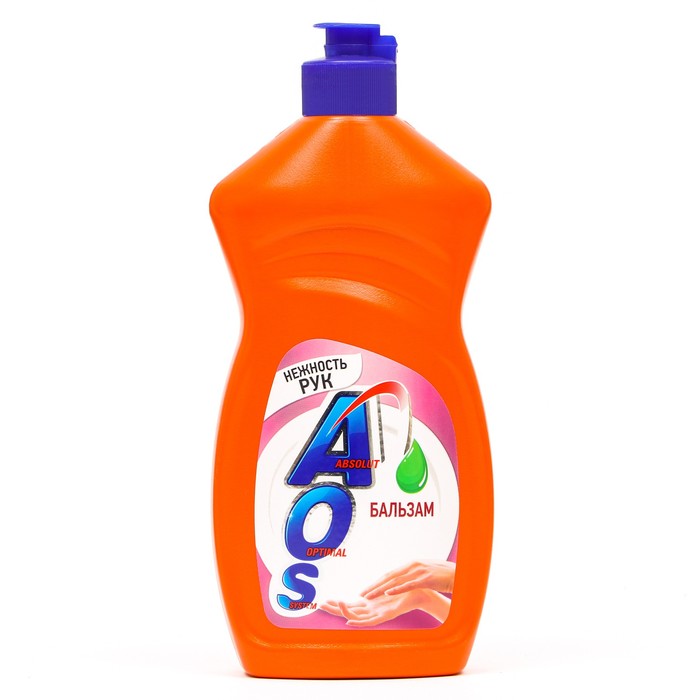 Средство для мытья посуды AOS, гель-бальзам, нежность рук, 450 г - Фото 1