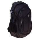 Рюкзак школьный, 3 отдела, 2 боковых кармана - сетка, черный - Фото 2