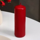 Свеча - цилиндр, 4×12 см, 15 ч, бордо - Фото 2