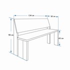 Скамейка «Скандинавская», 134×50×90 см, хвоя, «Добропаровъ» - Фото 3