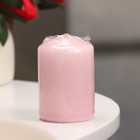 Свеча - цилиндр, 4×6 см, 9 ч, светло-розовая - Фото 3