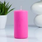 Свеча - цилиндр, парафиновая, фуксия, 6×12 см - Фото 1