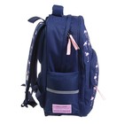 Рюкзак школьный Bruno Visconti, 40 х 30 х 16 см, эргономичная спинка, «Фламинго», синий - Фото 3