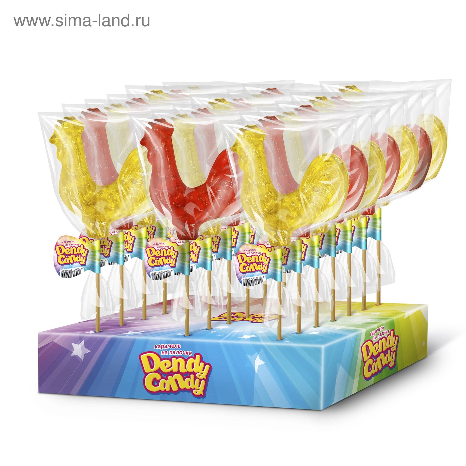 Леденцовая карамель на палочке Dendy Candy «Петушок», 40 г