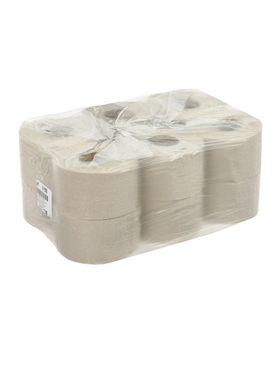 Туалетная бумага серая, для диспенсера, 1 слой, 130 метров