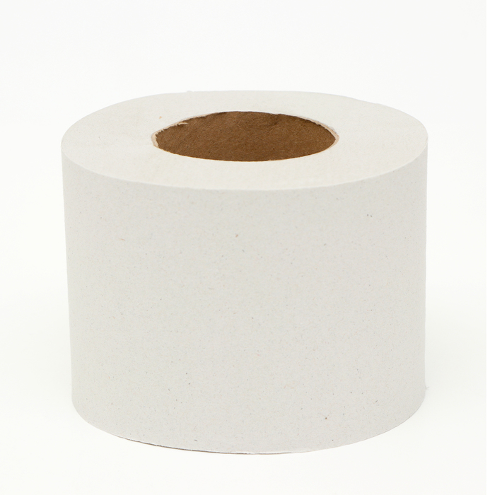 Туалетная бумага серая, для диспенсера, 1 слой, 130 метров - Фото 1