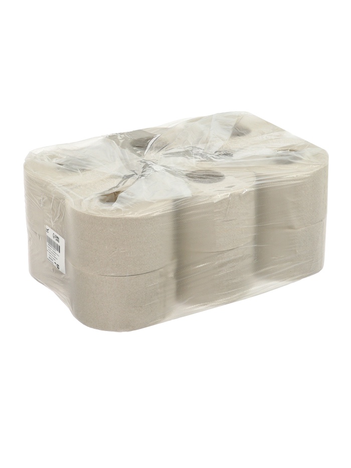 Туалетная бумага серая, для диспенсера, 1 слой, 130 метров - Фото 1