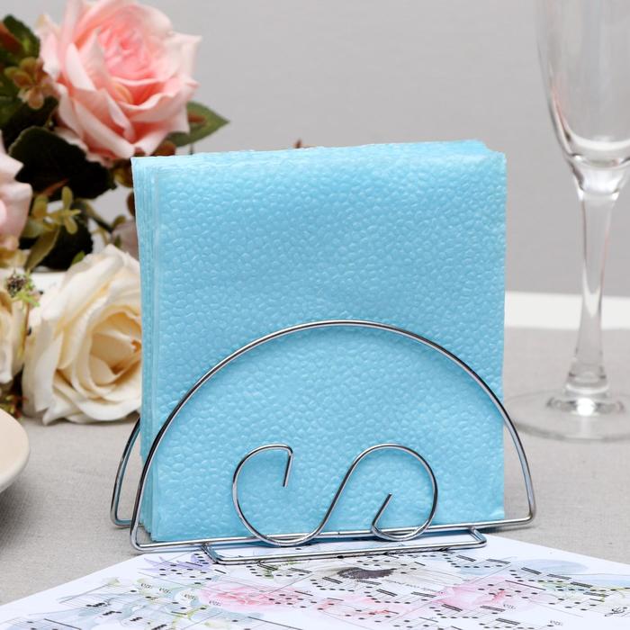 Салфетки бумажные голубые Big Pack, 24×24 см, 350 шт. - Фото 1