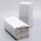 Полотенца бумажные V-сложения светло-серые 35 г/ м2, 250 листов - Фото 2
