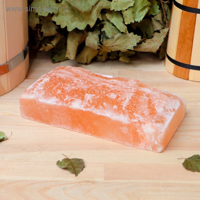 Кирпич из гималайской соли, натуральный, 20х10х5 см, "Добропаровъ" - Фото 1