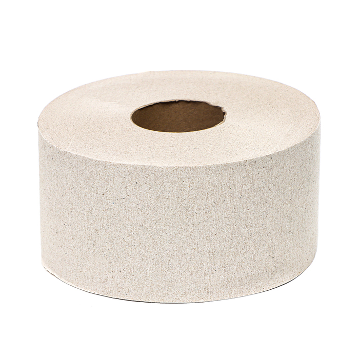 Туалетная бумага однослойная серая, для диспенсера, 200 метров - Фото 1