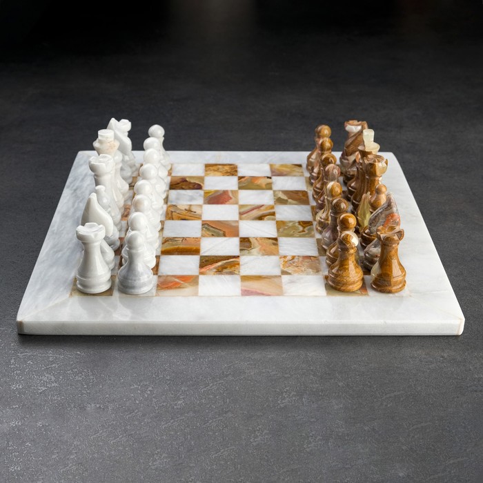 Шахматы «Элит», доска 30х30 см, оникс - фото 1905547874