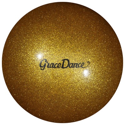 Мяч для гимнастики 16,5 см, 280 г, блеск, цвет золотой