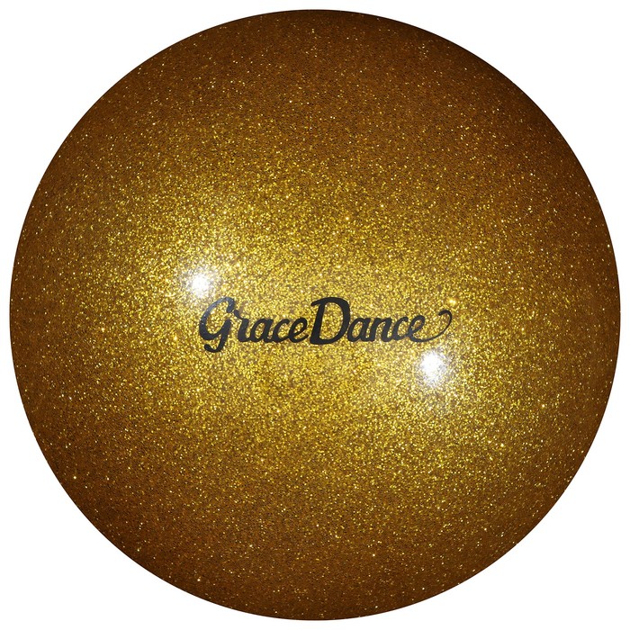 Мяч для гимнастики 16,5 см, 280 г, блеск, цвет золотой - Фото 1