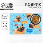 Коврик под миску «Еда» 43х28 см - Фото 1