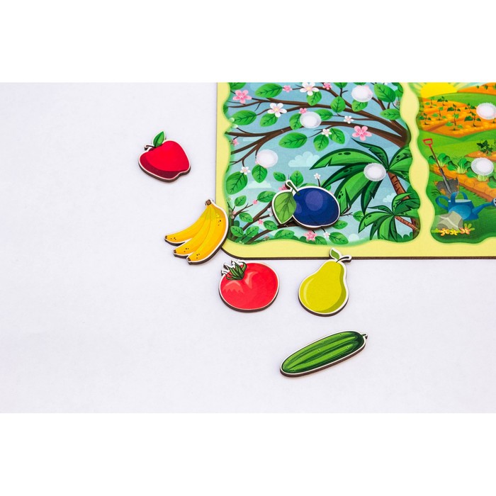 Сортер «Какая разница? Фрукты-овощи», на липучках - фото 1883442178