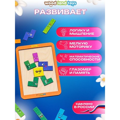 Головоломка-конструктор WoodLand Toys «Смайлики», малая