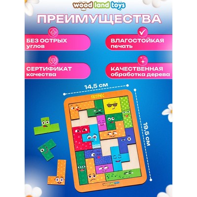 Головоломка-конструктор WoodLand Toys «Смайлики», малая