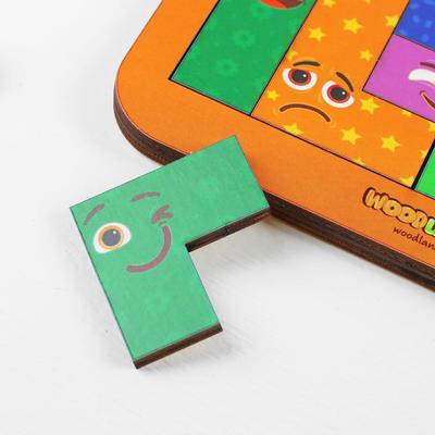 Головоломка-конструктор WoodLand Toys «Смайлики», малая