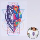 Пришивная аппликация «Геометричный тигр», 3D, 27 × 20 см - Фото 1