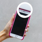 Светодиодная кольцевая лампа для телефона Luazon AKS-06, 3 режима, 80 мАч, белая - Фото 5