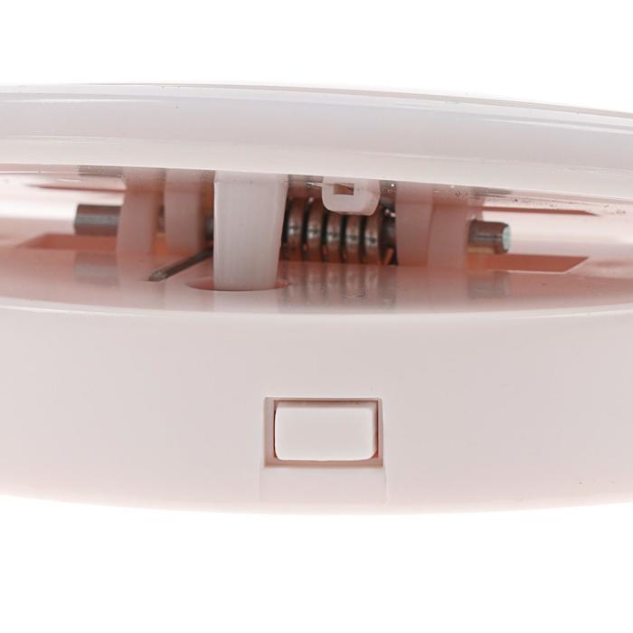 Светодиодная кольцевая лампа для телефона LuazON AKS-03, от батареек, 3 режима, белая - фото 1906997154