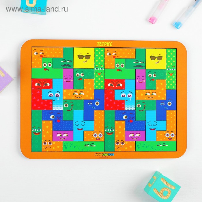 Головоломка-конструктор «Смайлики», большая - Фото 1