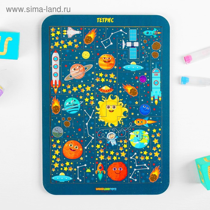 Головоломка-конструктор «Космос», большая - Фото 1