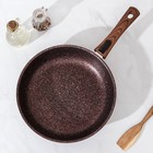 Сковорода Granit ultra, d=28 cм, съёмная ручка, антипригарное покрытие, цвет коричневый - фото 4271794