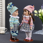 Кукла коллекционная парочка "Зоя и Серёжа в полосатых кофтах" (набор 2 шт) 30 см - Фото 2
