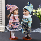 Кукла коллекционная парочка "Зоя и Серёжа в полосатых кофтах" (набор 2 шт) 30 см - Фото 3