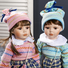 Кукла коллекционная парочка "Зоя и Серёжа в полосатых кофтах" (набор 2 шт) 30 см - Фото 5