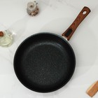 Сковорода KUKMARA Granit ultra blue, d=28 см, съёмная ручка, антипригарное покрытие, алюминий, чёрная - Фото 2