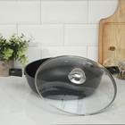 Сотейник KUKMARA, d=30 см, съёмные ручки, стеклянная крышка, антипригарное покрытие, алюминий, тёмно-серая - Фото 2