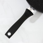 Сковорода, d=28 см, пластиковая ручка, антипригарное покрытие, цвет тёмный мрамор - Фото 4