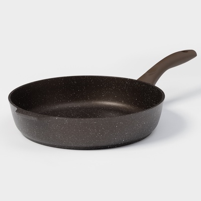 Сковорода KUKMARA, d=28 см, пластиковая ручка, антипригарное покрытие, алюминий, коричневая