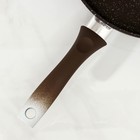 Сковорода, d=28 см, пластиковая ручка, антипригарное покрытие, цвет кофейный мрамор - фото 4271997