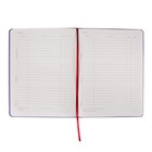 Дневник универсальный для 1-11 классов, 48 листов SIDNEY NEBRASKA, твердая обложка, искусственная кожа, термотиснение, ляссе, блок 70 г/м2, сиреневый - фото 20923563