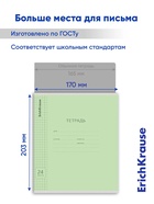 Тетрадь 24 листа в клетку, ErichKrause «Классика», обложка мелованный картон, зелёная - Фото 6