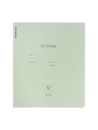 Тетрадь 12 листов в узкую линейку, ErichKrause «Классика», обложка мелованный картон, блок офсет 100% белизна, зелёная 4295996