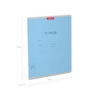 Тетрадь 24 листа в линейку ErichKrause Visio "Классика", обложка мелованный картон, блок офсет, белизна 100% белизны, голубая - фото 24419969