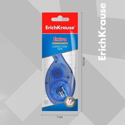 Корректирующая лента 5 мм × 8 м, ErichKrause Extra, корпус синий, европодвес
